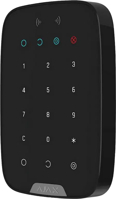 Tastatură tactilă fără fir Ajax KeyPad Plus, Negru