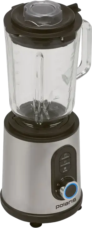 Polaris PTB 1530G Countertop Blender, 1500W, 2L Glass Jar, Stainless Steel Housing, Linear Speed Control, Pulse Mode, Ice Crushing, with Mini Chopper