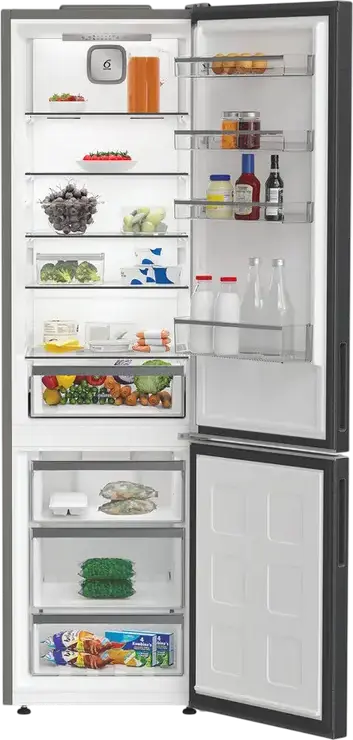 Холодильник Whirlpool WHK 25404 XBR5E с нижней морозильной камерой, Dual No Frost, инверторный компрессор ZenInverter, черный, объем 355 л, класс D