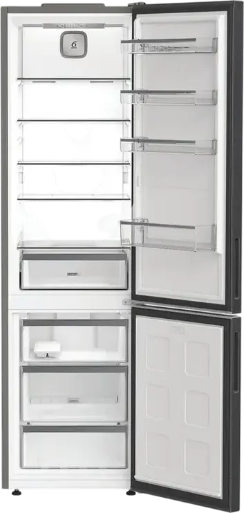 Холодильник Whirlpool WHK 25404 XBR5E с нижней морозильной камерой, Dual No Frost, инверторный компрессор ZenInverter, черный, объем 355 л, класс D