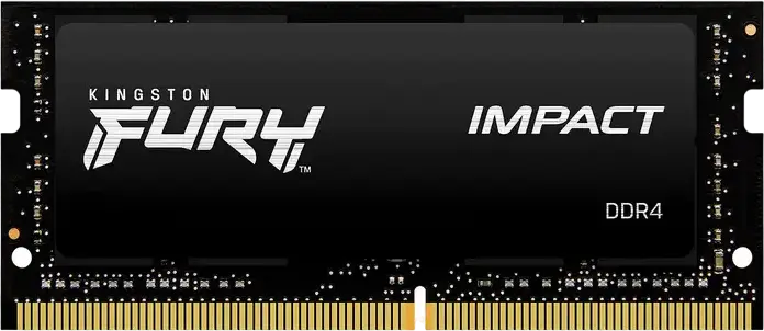 Kingston FURY Impact 32GB DDR4 3200MHz KF432S20IB/32 SODIMM RAM, CL20, PC4-25600, Dual-Rank 2Rx8, Non-ECC, for Intel and AMD Ryzen Systems