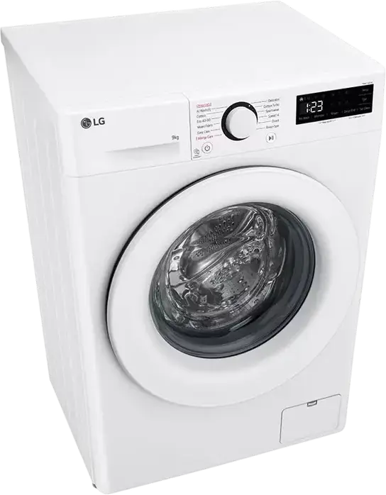 Стиральная машина LG F2WR509SWW с фронтальной загрузкой, 9 кг, Inverter Direct Drive AI DD, функция пара Steam, 1200 об/мин, класс A, узкая 60x85x47.5 см, белая