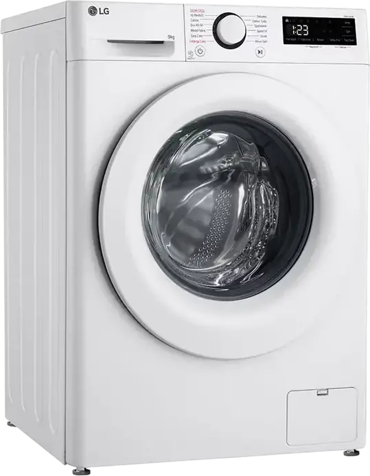 Стиральная машина LG F2WR509SWW с фронтальной загрузкой, 9 кг, Inverter Direct Drive AI DD, функция пара Steam, 1200 об/мин, класс A, узкая 60x85x47.5 см, белая