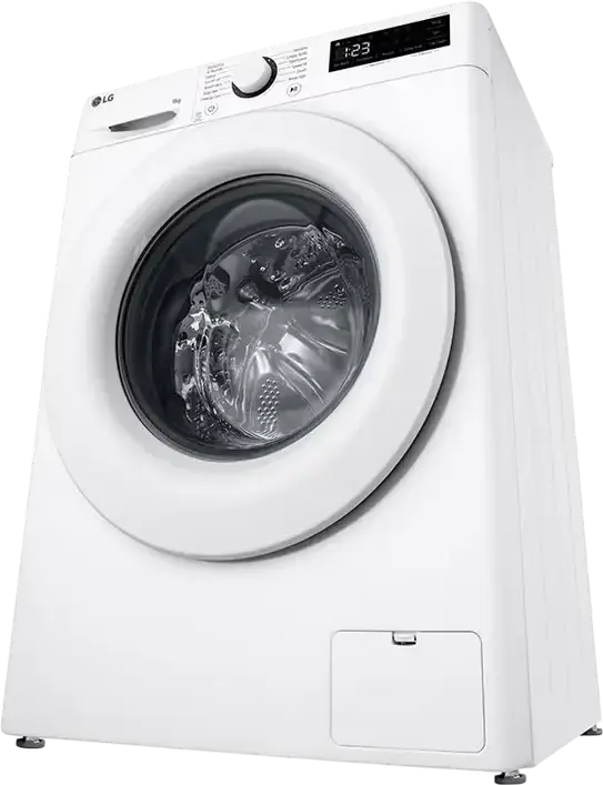 Стиральная машина LG F2WR509SWW с фронтальной загрузкой, 9 кг, Inverter Direct Drive AI DD, функция пара Steam, 1200 об/мин, класс A, узкая 60x85x47.5 см, белая