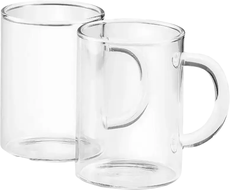 Set de pahare DeLonghi DLSC320, 250 ml, 2 buc, Transparent