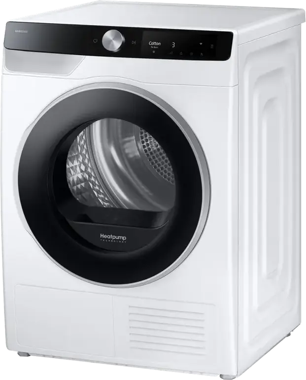 Uscător de rufe cu pompă de căldură Samsung DV90T6240LK, Capacitate 9 kg, Clasa Energetică A+++, Control Wi-Fi, Funcție Anti-Crease, Încărcare Frontală