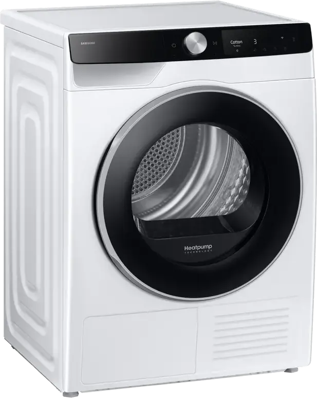Uscător de rufe cu pompă de căldură Samsung DV90T6240LK, Capacitate 9 kg, Clasa Energetică A+++, Control Wi-Fi, Funcție Anti-Crease, Încărcare Frontală