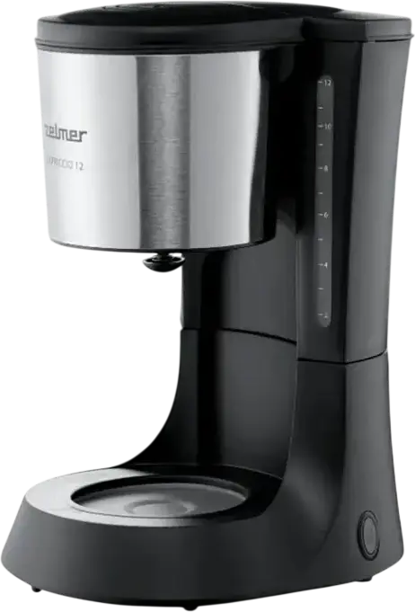 Zelmer ZCM1200 Capriccio 12 Drip Coffee Maker, 680W, 1.2L Capacity, 12 Cups, Glass Carafe, Permanent Filter, Anti-Drip System, Black