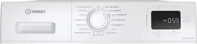 Indesit MyTime IMA 762 Front-Loading Washing Machine, 7 kg Capacity, 1200 rpm Spin, Energy Class A, Steam Assistance, Push&Go, White