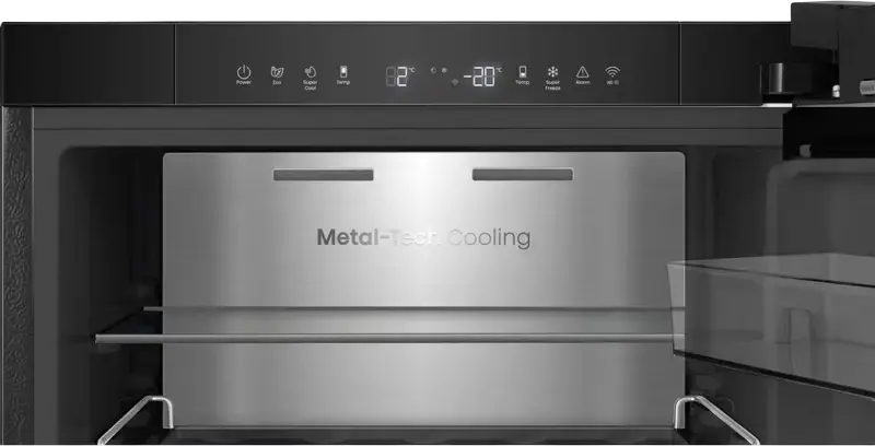 Frigider Combinat Hisense RB5K330GSFC, No Frost, Capacitate 330L, Negru, Clasa Energetica C, WiFi ConnectLife App, Metal-Tech Cooling, Inaltime 185.6cm