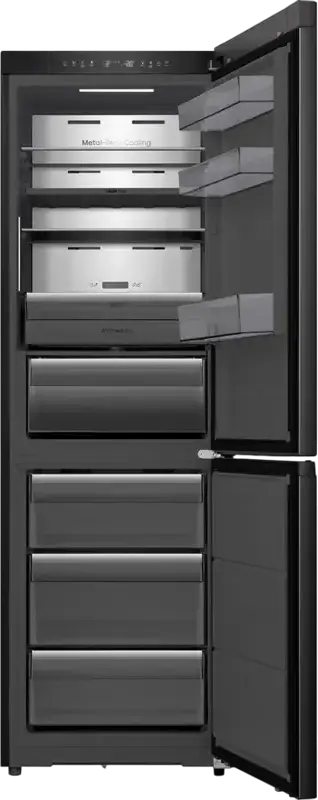 Frigider Combinat Hisense RB5K330GSFC, No Frost, Capacitate 330L, Negru, Clasa Energetica C, WiFi ConnectLife App, Metal-Tech Cooling, Inaltime 185.6cm