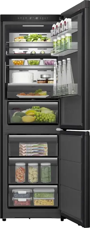 Frigider Combinat Hisense RB5K330GSFC, No Frost, Capacitate 330L, Negru, Clasa Energetica C, WiFi ConnectLife App, Metal-Tech Cooling, Inaltime 185.6cm
