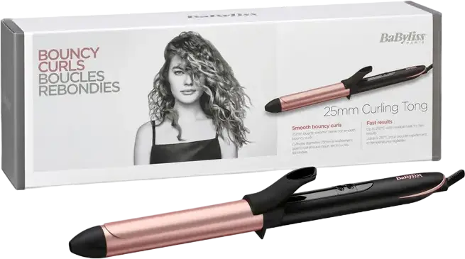 Плойка для волос BaByliss C451E Bouncy Curls, диаметр 25 мм, кварцево-керамическое покрытие, технология Advanced Ceramics, 6 уровней температуры (160-210°C)