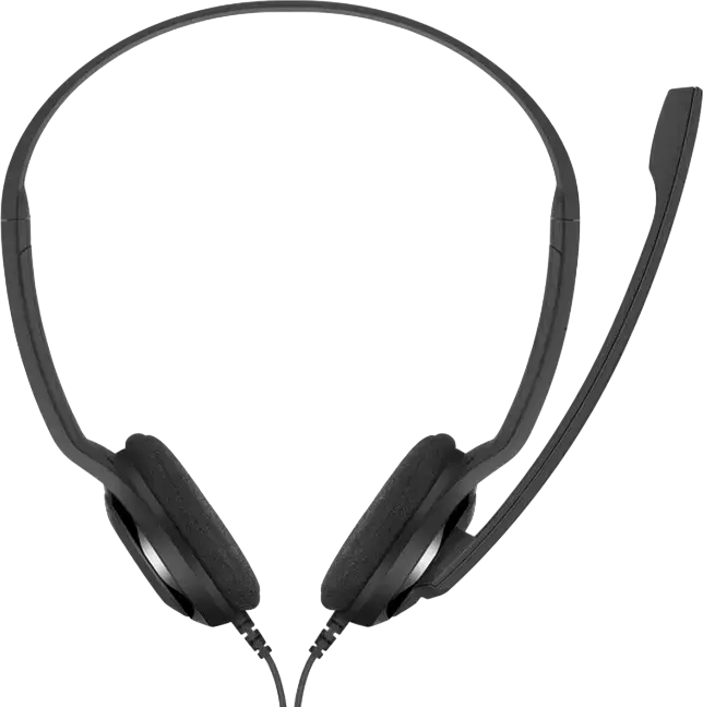 EPOS PC 5 Chat VoIP Headset, Wired On-Ear Closed-Back Headphones with Noise-Cancelling Boom Microphone, 3.5mm Jack, 2m Cable, Black