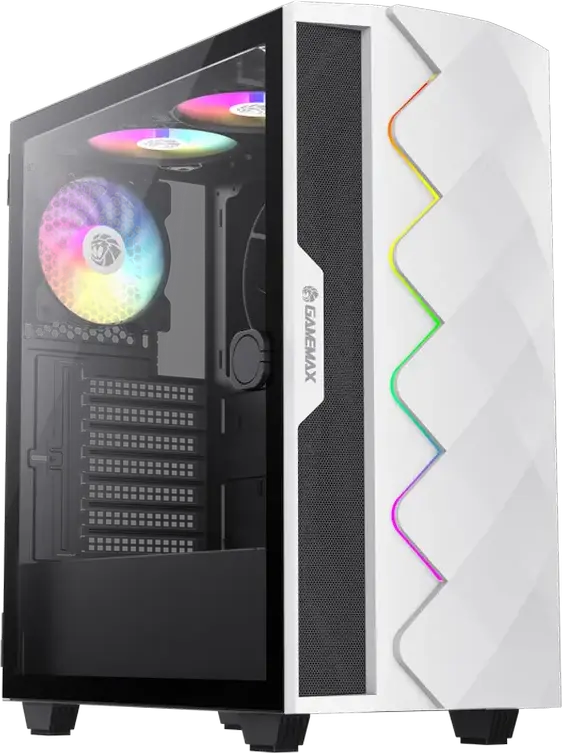 Carcasă PC Gamemax Diamond CP WT, Midi-Tower, Fără PSU, Alb