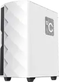 Gamemax Diamond CP WT Midi-Tower E-ATX Case, Color: White, Tempered Glass, ARGB Lighting, 4 Preinstalled Fans, Support GPU 340mm, CPU Cooler 170mm