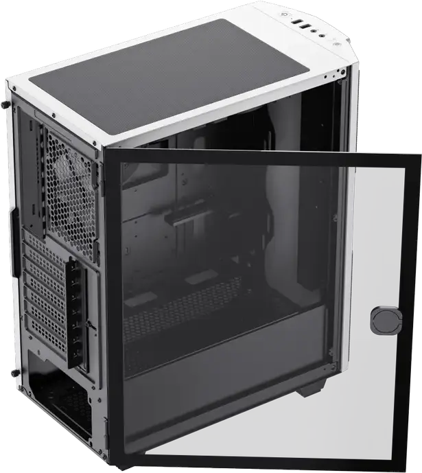 Gamemax Diamond CP WT Midi-Tower E-ATX Case, Color: White, Tempered Glass, ARGB Lighting, 4 Preinstalled Fans, Support GPU 340mm, CPU Cooler 170mm