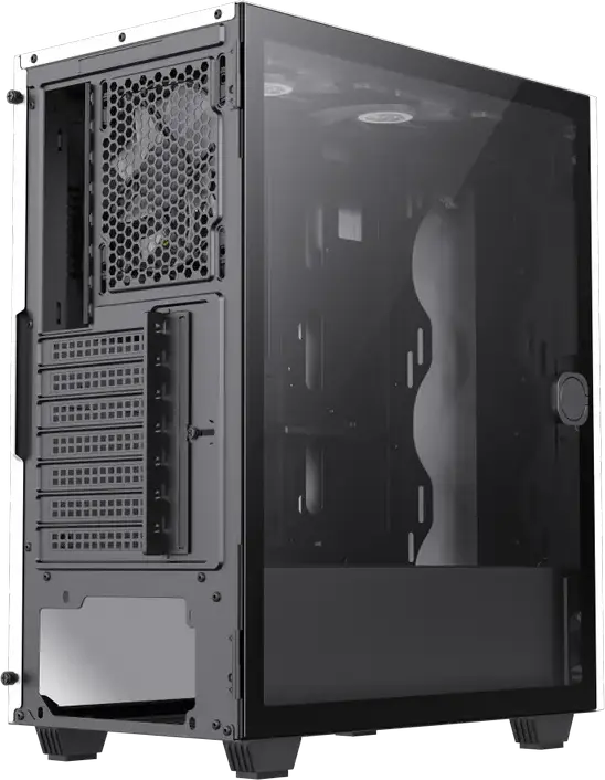Gamemax Diamond CP WT Midi-Tower E-ATX Case, Color: White, Tempered Glass, ARGB Lighting, 4 Preinstalled Fans, Support GPU 340mm, CPU Cooler 170mm