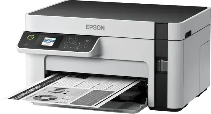 Imprimanta Multifunctionala Mono Epson EcoTank M2120 cu rezervor de cerneala - Printare, Scanare, Copiere, Wi-Fi, Wi-Fi Direct, 15 ppm, A4, Cerneala Pigmentata