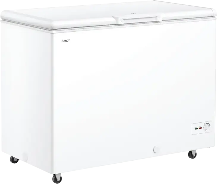 Candy CCHH 3012E Chest Freezer, 300L Capacity, 4 Star, Energy Class E, White, Freestanding, Freeze Circle Fresh, 15kg/24h Freezing, 111x84x63.2 cm
