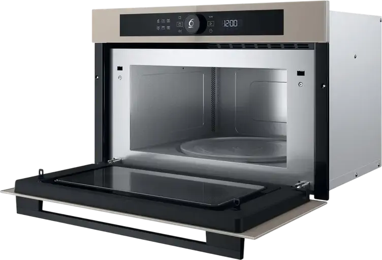 Whirlpool WMD54MBG Built-in Microwave Oven with Grill, 31L Capacity, 1000W Microwave, 800W Quartz Grill, Stainless Steel Interior, Beige