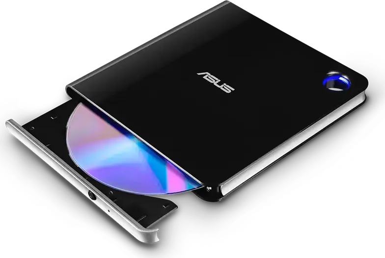 Scriitor Blu-ray Extern ASUS SBW-06D5H-U BD-RE, USB 3.2 Gen 1 Type-C/Type-A, Suport M-DISC, BD-ROM 6X, DVD 8X, CD 24X, Negru, Windows & Mac OS