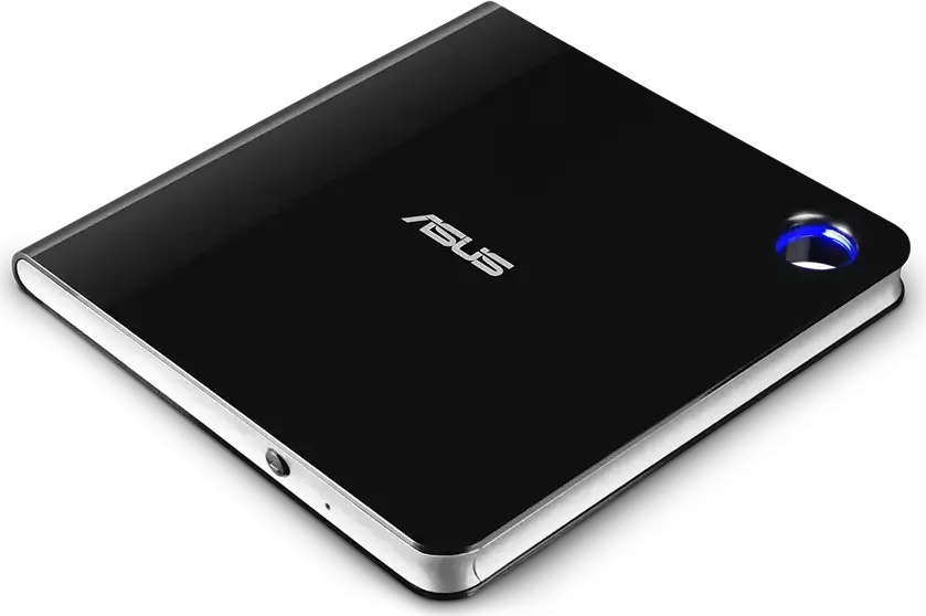 Scriitor Blu-ray Extern ASUS SBW-06D5H-U BD-RE, USB 3.2 Gen 1 Type-C/Type-A, Suport M-DISC, BD-ROM 6X, DVD 8X, CD 24X, Negru, Windows & Mac OS