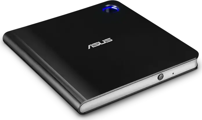 Scriitor Blu-ray Extern ASUS SBW-06D5H-U BD-RE, USB 3.2 Gen 1 Type-C/Type-A, Suport M-DISC, BD-ROM 6X, DVD 8X, CD 24X, Negru, Windows & Mac OS