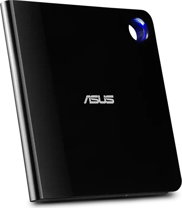 Scriitor Blu-ray Extern ASUS SBW-06D5H-U BD-RE, USB 3.2 Gen 1 Type-C/Type-A, Suport M-DISC, BD-ROM 6X, DVD 8X, CD 24X, Negru, Windows & Mac OS