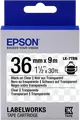 Caseta de bandă etichetă Epson LC7TBN9, 36mm x 9m, Text Negru pe Bandă Transparentă, Rezistentă la Apă și Căldură pentru LabelWorks LW-900P LW-900