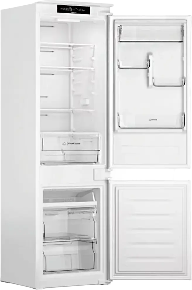 Indesit INC20 T321 Built-in Refrigerator-Freezer, No Frost, Inverter Compressor, 280L Total Volume, Optimal Fresh, Digital LED Display, White