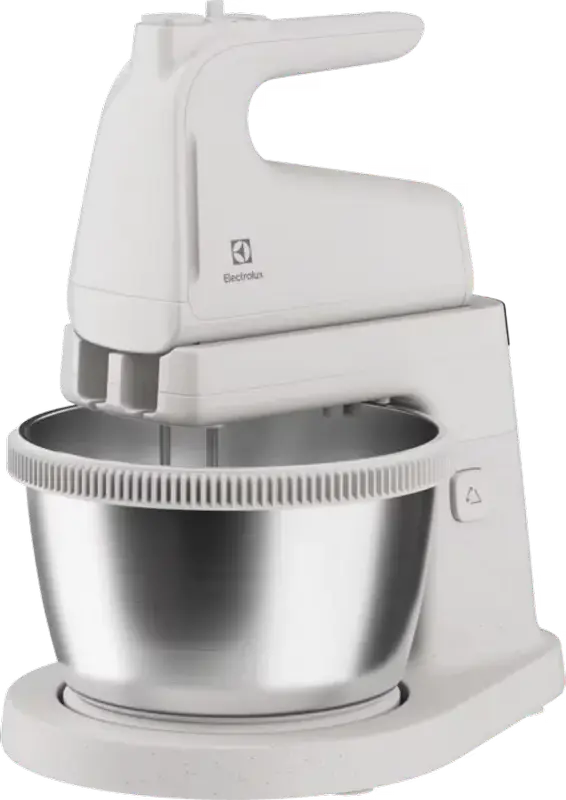 Electrolux ESM4W Series 500 Stand Mixer, 500W Hand Mixer with 3.6L Stainless Steel Bowl, 5 Speed Settings, Turbo Mode, White