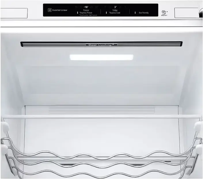 Frigider Combinat LG GBV3200DSW, Congelator Jos, Total No Frost, Compresor Smart Inverter, Volum Net 387L, DoorCooling+, LinearCooling, Culoare: Alb