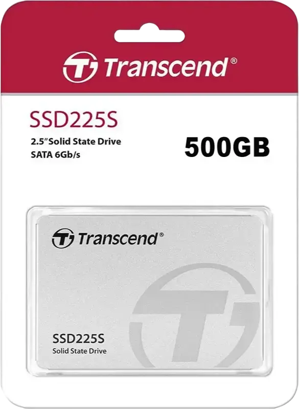 Transcend SSD225S 500GB 2.5" Internal SSD SATA III 6Gb/s 3D NAND Flash Up to 530MB/s Read 480MB/s Write TS500GSSD225S