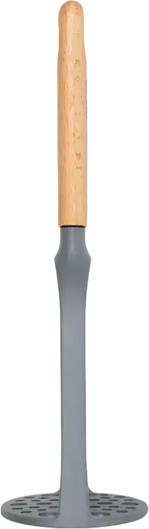 Pasare Cartofi Resto Kitchenware SUBRA 94204, Plastic PBT Rezistent la Caldura si Maner din Lemn de Fag, 26 x 8.5 x 7.5 cm, Gri