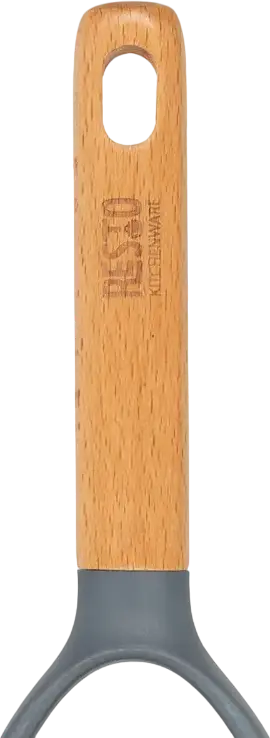 Pasare Cartofi Resto Kitchenware SUBRA 94204, Plastic PBT Rezistent la Caldura si Maner din Lemn de Fag, 26 x 8.5 x 7.5 cm, Gri