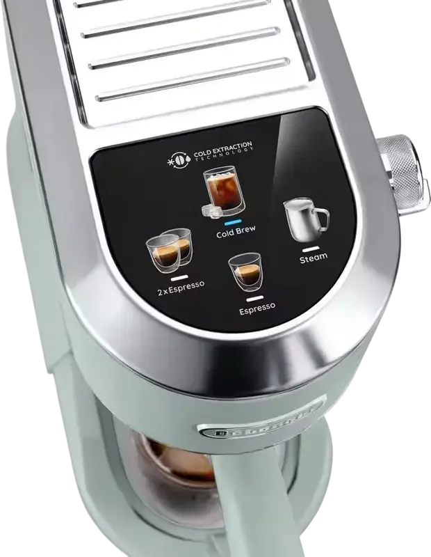 DeLonghi Dedica Duo EC890 Manual Espresso Machine, 1450W, 15 Bar, 1.1L Tank, Cold Extraction Technology, LED Display, Verde, Set of 8 Pieces