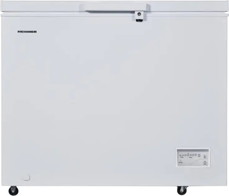 Heinner HCF-287CNHE++ Chest Freezer, 287L Convertible Fridge/Freezer, Inverter Compressor, Energy Class E, Fast Freeze, LED, White, 109x62x85 cm