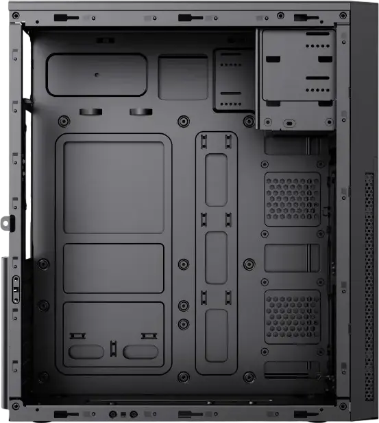 Sohoo 2815BK Midi-Tower PC Case, Black SPCC/SGCC Chassis, ATX/Micro-ATX/Mini-ITX Support, 2x 5.25" ODD, 3x 2.5" SSD, 7x PCI Slots, 330x175x405mm