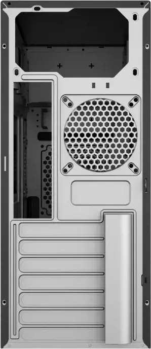 Sohoo 2815BK Midi-Tower PC Case, Black SPCC/SGCC Chassis, ATX/Micro-ATX/Mini-ITX Support, 2x 5.25" ODD, 3x 2.5" SSD, 7x PCI Slots, 330x175x405mm