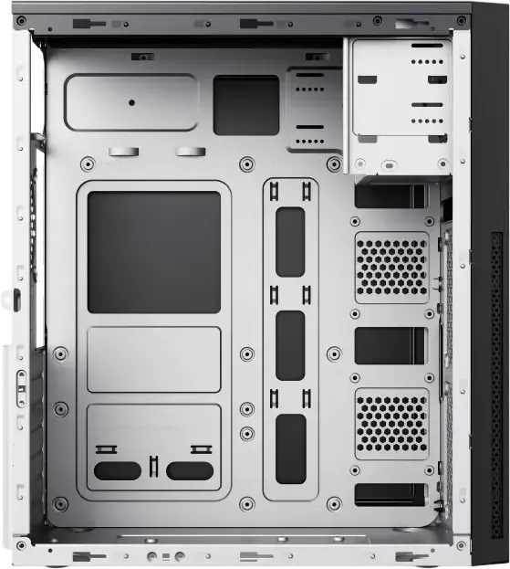 Sohoo 2815BK Midi-Tower PC Case, Black SPCC/SGCC Chassis, ATX/Micro-ATX/Mini-ITX Support, 2x 5.25" ODD, 3x 2.5" SSD, 7x PCI Slots, 330x175x405mm