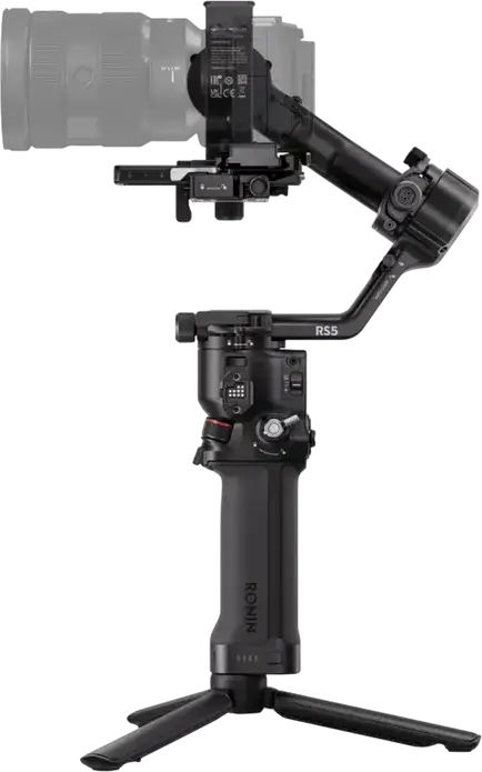 DJI RS 5 Combo 3-Axis Gimbal Stabilizer, 3.0 kg Payload, Automatic Axis Locks, Vertical Shooting, Aluminum, Black, with Intelligent Tracking Module