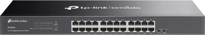 TP-Link Omada DS1024G Unmanaged Gigabit Ethernet Switch, 24 RJ45 10/100/1000Mbps Ports, IGMP Snooping, QoS, Loop Prevention, Metal Casing, Fanless