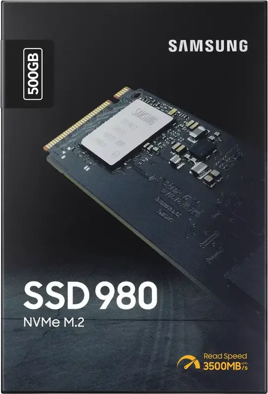 Samsung 980 NVMe PCIe 3.0 x4 M.2 2280 Internal SSD 500GB MZ-V8V500, 3D MLC, 3100MB/s Read, 2600MB/s Write, HMB Technology, AES 256-Bit Encryption