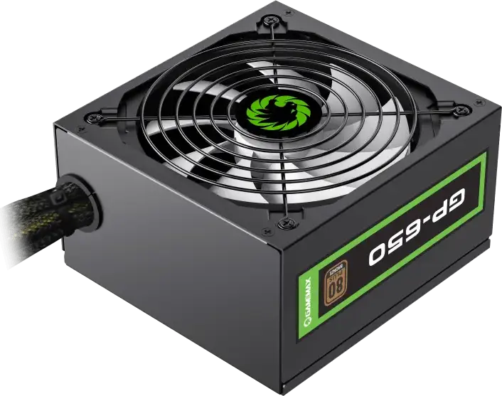 Sursă Gamemax GP-650 650W ATX, PFC Activ, Ventilator Silențios 140mm, Railă Singură +12V, Protecții OVP/UVP/OTP/OCP/SCP, Nemodulară