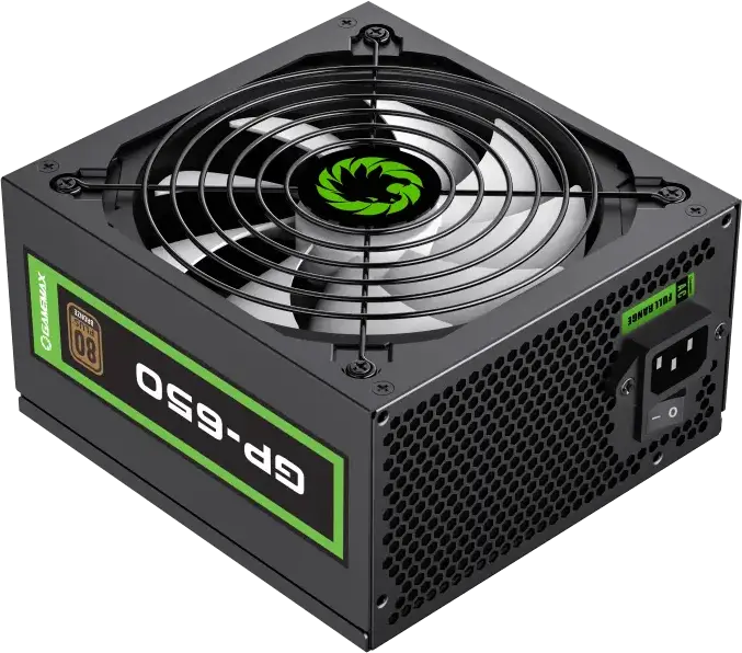 Sursă Gamemax GP-650 650W ATX, PFC Activ, Ventilator Silențios 140mm, Railă Singură +12V, Protecții OVP/UVP/OTP/OCP/SCP, Nemodulară