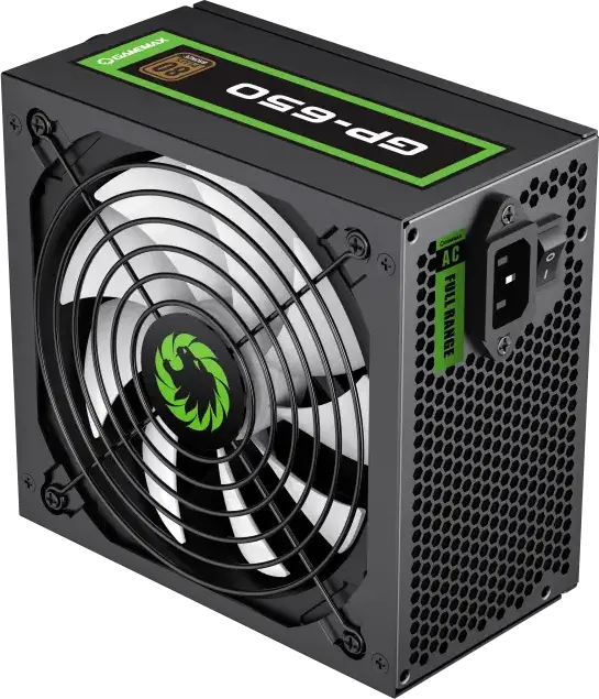 Sursă Gamemax GP-650 650W ATX, PFC Activ, Ventilator Silențios 140mm, Railă Singură +12V, Protecții OVP/UVP/OTP/OCP/SCP, Nemodulară