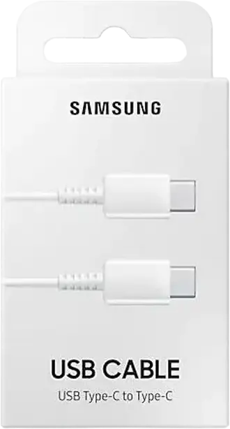 Кабель Samsung EP-DA705 USB Type-C - Type-C, быстрая зарядка Power Delivery 60Вт и синхронизация данных, 1 метр, Белый