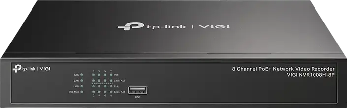 Înregistrator video TP-LINK VIGI NVR1008H-8P, Negru