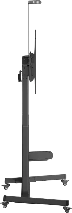 Stativ TV mobil Reflecta 100P-10060T, Suport de Podea pentru Ecrane 60-100 inch, Capacitate 120kg, VESA pana la 1000x600mm, Reglabil pe Inaltime, Negru